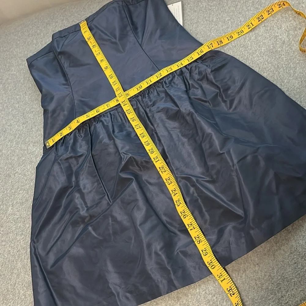 J. Crew Taffeta Mini Dress Size 8 Silk Strapless Hoco Cocktail Holiday Party